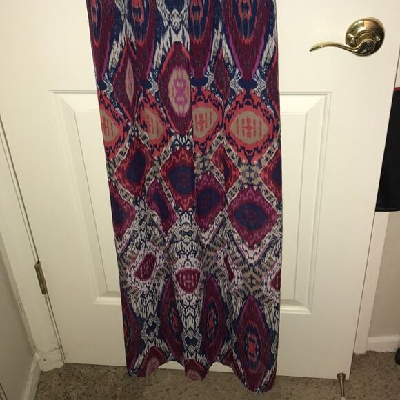 As U Wish colorful ruffled maxi dress small - Picture 4 of 5